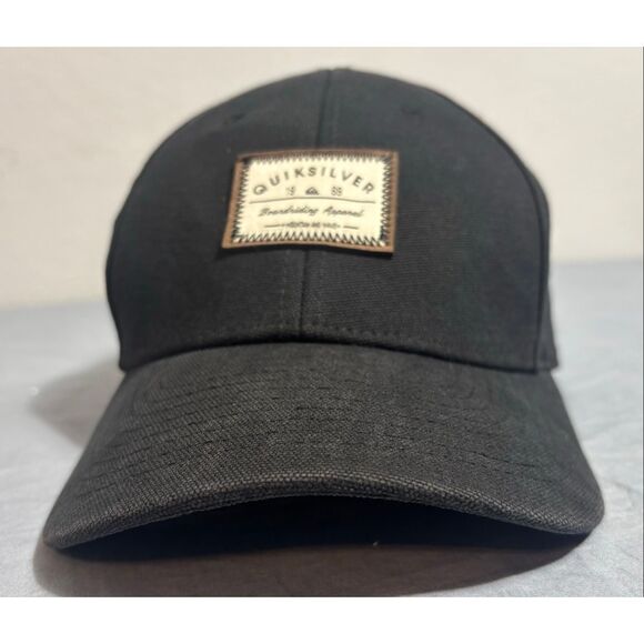 Quiksilver Outdoor Fishing Hunting Cap Hat Adult Mens Black Adjustable - Picture 2 of 8